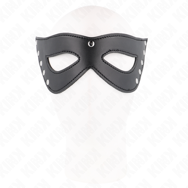 Masque BDSM Yeux Rivets Métalliques Cuir Synthétique - Kink