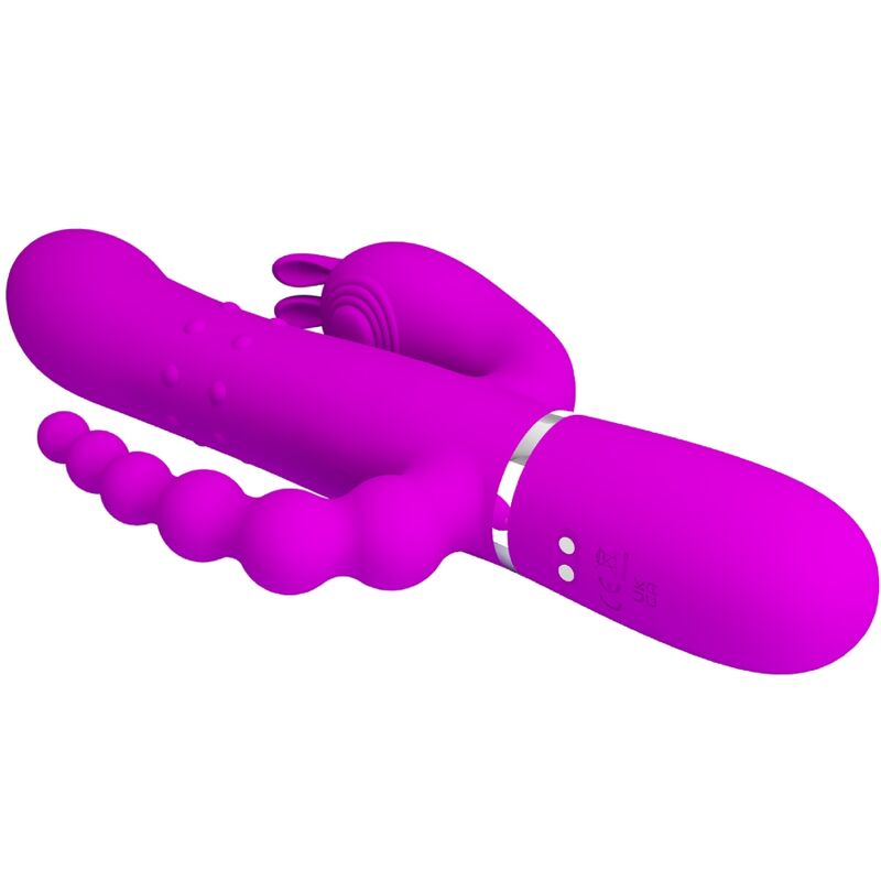 Vibromasseur Triple Cammy 4 en 1 Vaginal Clitoridien Anal - Pretty Love