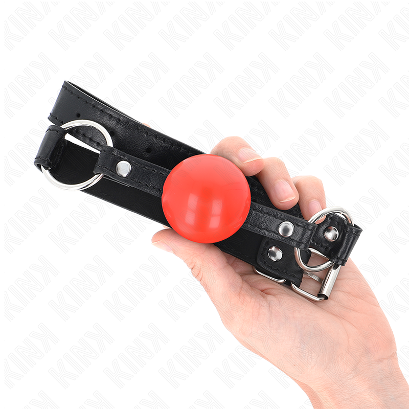 Bâillon BDSM Boule en TPE de 4 cm avec Sangle Ajustable - Kink