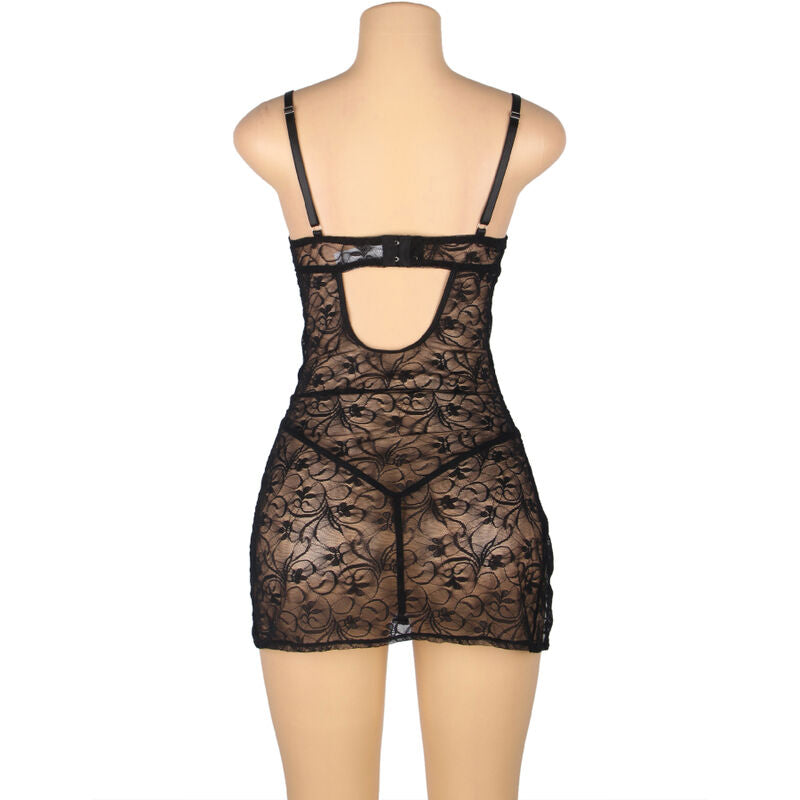 Babydoll Court Dentelle Transparente Bretelles Réglables - Subblime