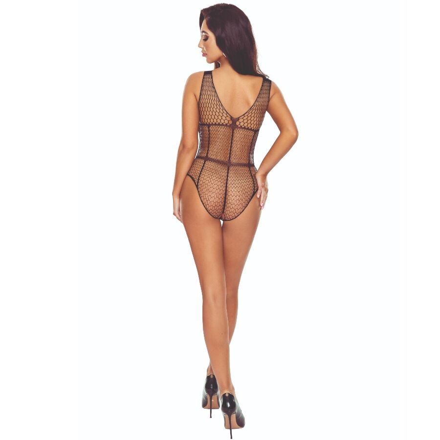 Bodystocking Résille Grille BS114 Bordures Dentelle - Passion
