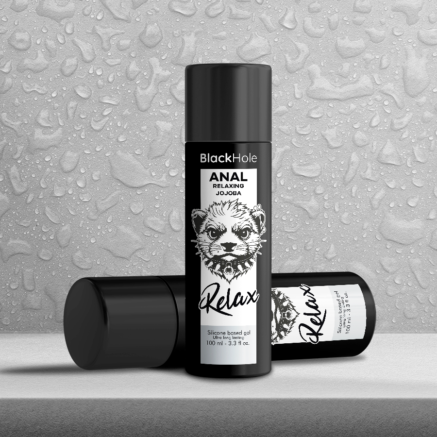Gel Relaxant Anal au Jojoba Base Silicone Longue Durée - Black Hole