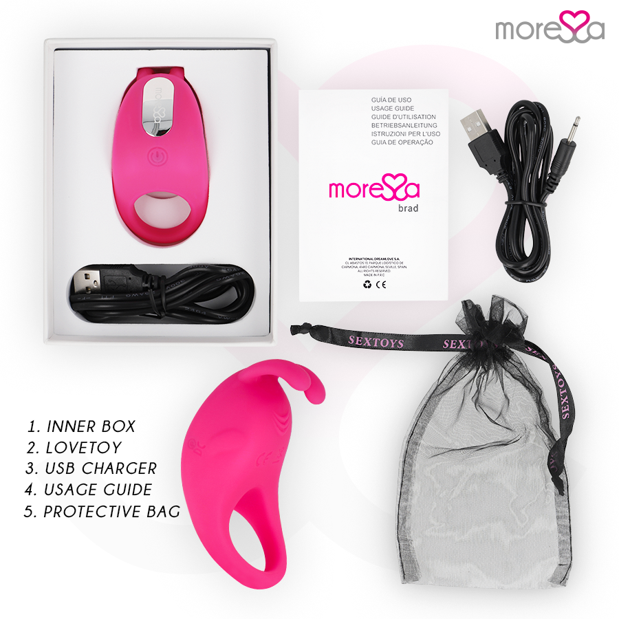 Anneau Vibrant Brad Stimulateur Clitoridien Rabbit - Silicone - Moressa