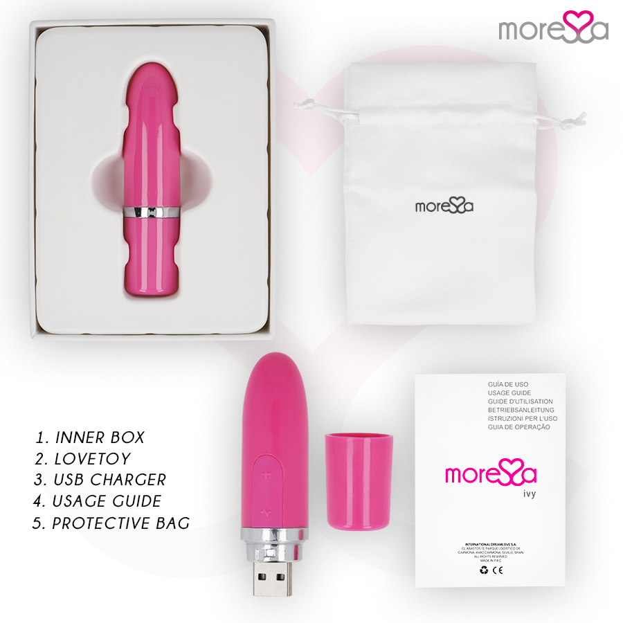 Vibromasseur Voyage Ivy Format Rouge à Lèvres - Silicone IPX7 - Moressa