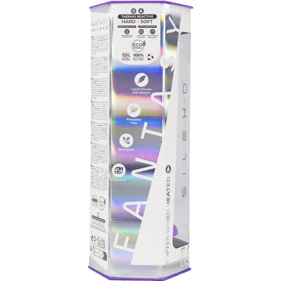 SILEXD - DREAMY DILDO FANTASY SILICONE LIQUIDE THERMORÉACTIF VIOLET 18,5 CM