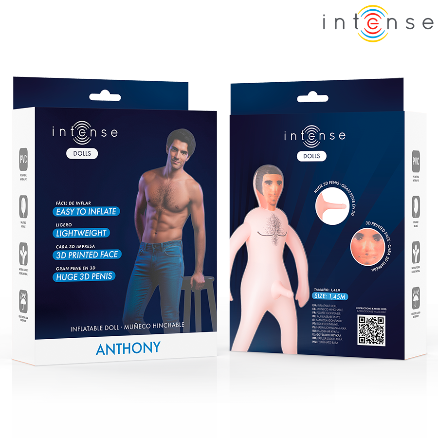 INTENSE DOLLS - POUPÉE GONFLABLE ANTHONY AVEC PÉNIS 3D