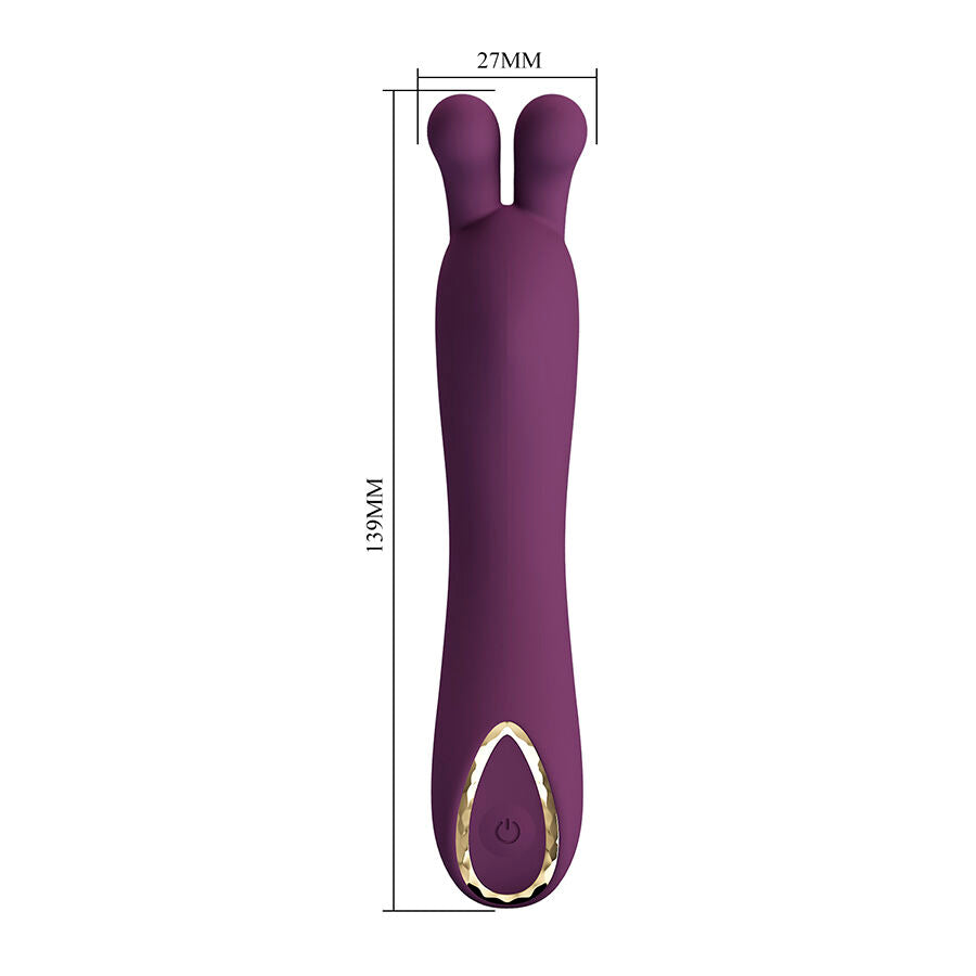 Vibromasseur Point G Elegant Double Embout 10 Modes Rechargeable - Pretty Love