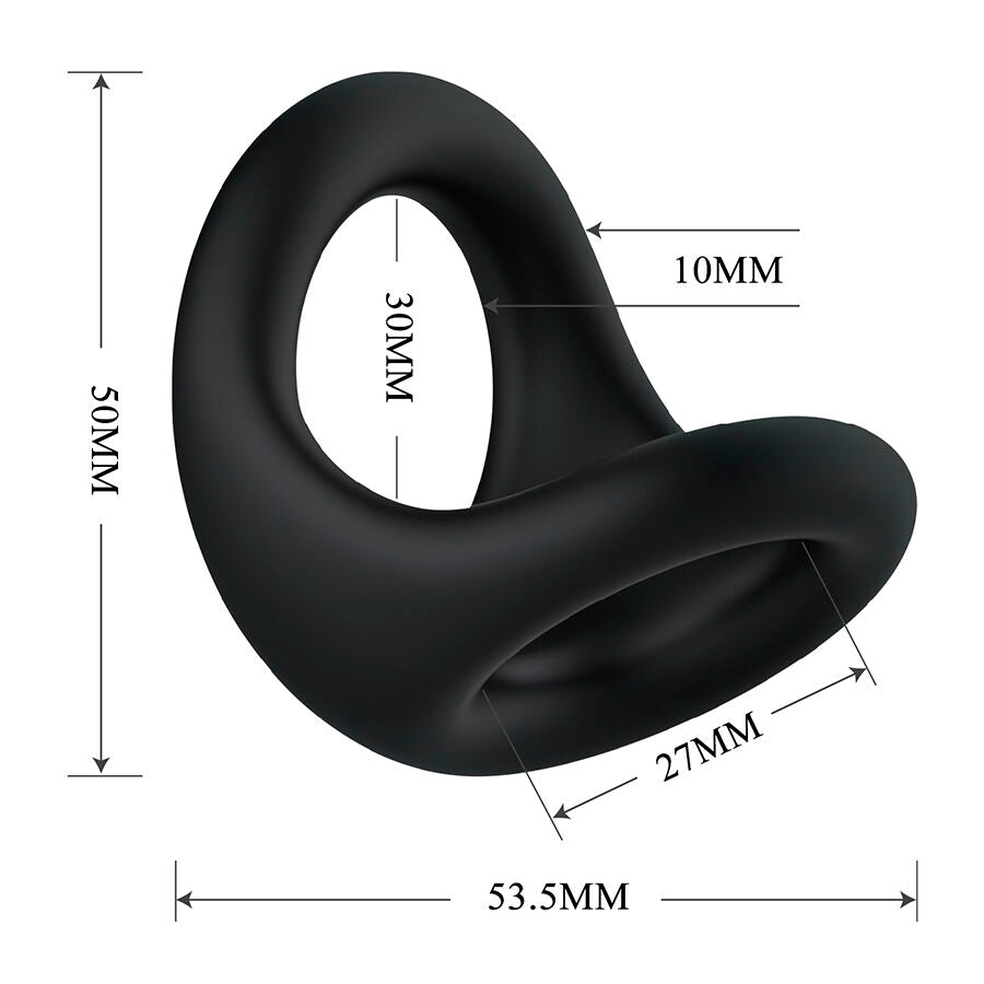 Cockring Double Nestor Silicone Soufle Anneau Pénis et Testicules - Crazy Bull