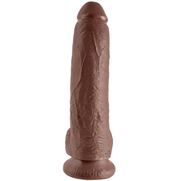 Gode Réaliste avec Testicules Ventouse 22,9 cm Latex - King Cock
