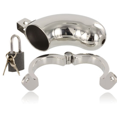 Cage de Chasteté Acier Inoxydable Anneaux Interchangeables - Metal Hard