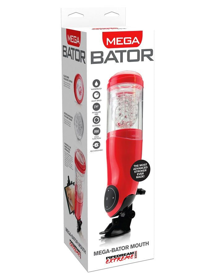 Masturbateur Bouche PDX Mega Bator USB Vibrant Rechargeable - Extreme Toyz