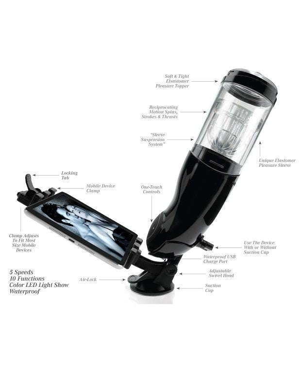 Masturbateur Bouche PDX Mega Bator USB Vibrant Rechargeable - Extreme Toyz