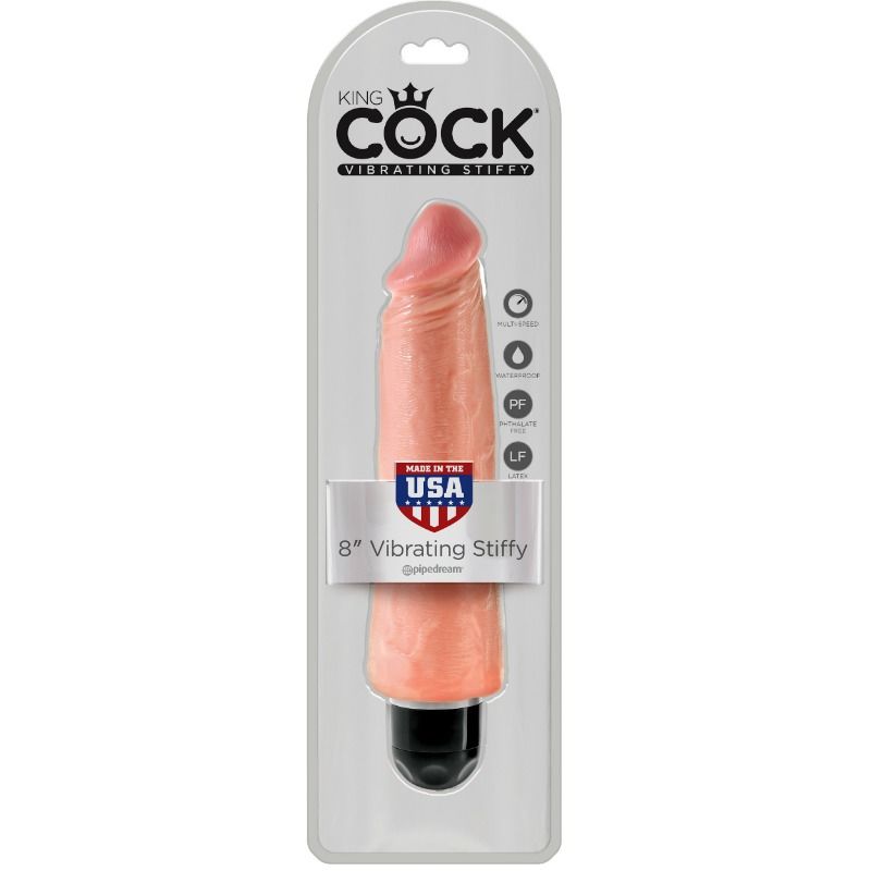 Gode Vibrant Réaliste Rigide 17,8 cm Veiné 3 Tailles - King Cock