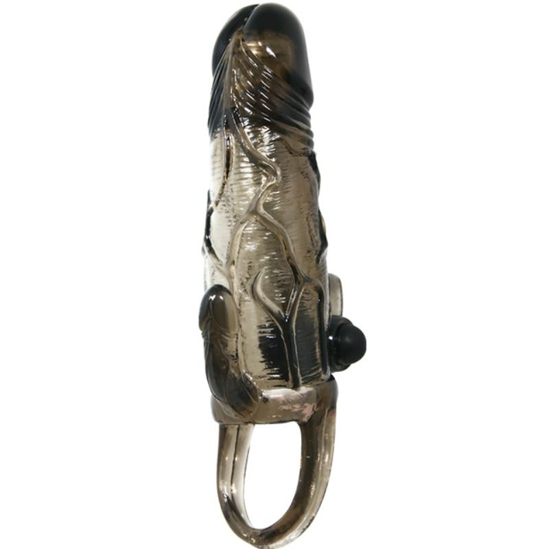 Gaine à Pénis Vibrante Brave Man Double Bullet Anal et Clito 16,5 cm - Baile