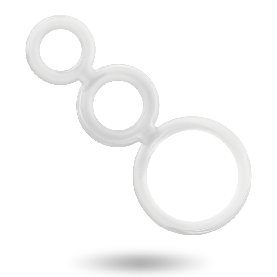 Set de 3 Anneaux Péniens Silicone - Tailles Progressives - Addicted Toys