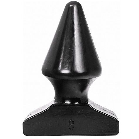 Plug Anal Conique  5 Tailles Grand Format PVC Étanche - All Black
