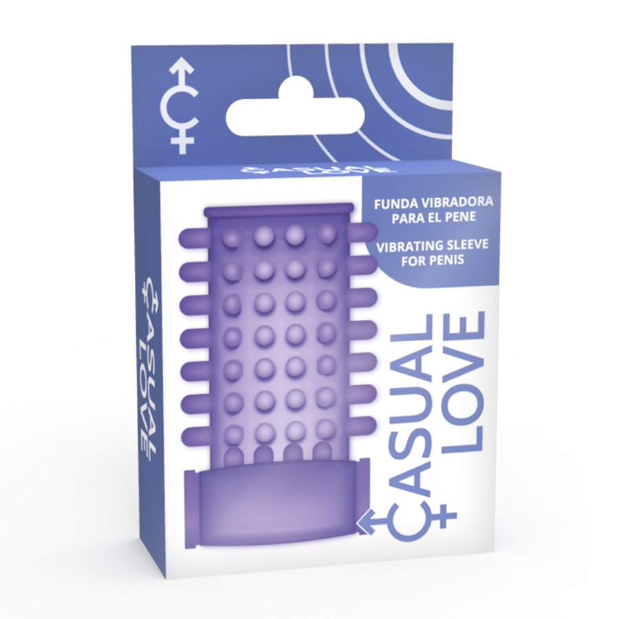 Gaine à Pénis Vibrante Texturée Silicone Souple - Casual Love