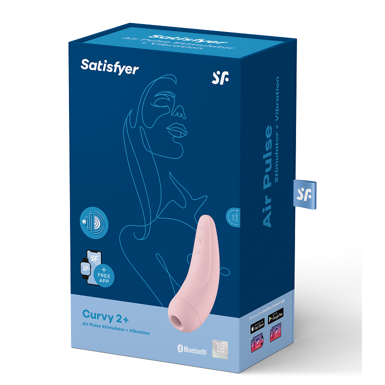 Stimulateur Clitoridien Curvy 2+ Ondes de Pression Connecté Étanche - Satisfyer