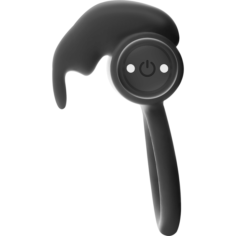 Cockring Vibrant Burton Rechargeable Silicone 10 Modes - Black&Silver