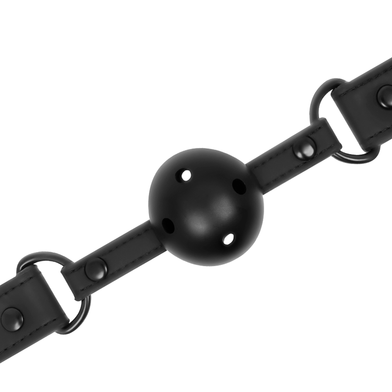 Bâillon Boule Respirant Vegan Sangles Réglables - Fetish Submissive