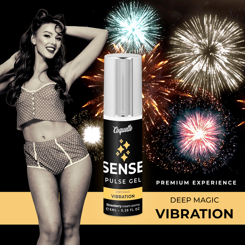 Gel Vibrant Pulse Fraise - Effet Chaleur et Vibration - Coquette