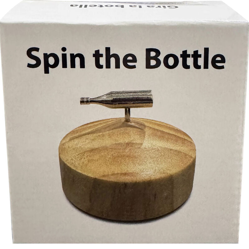 Jeu Coquin Tournez la Bouteille Métal Base Tournante en Bois - Kheper Games