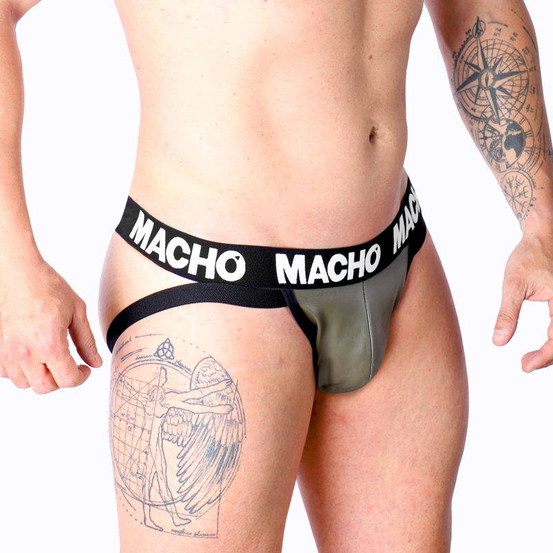 Jockstrap Cuir Ceinture Élastique Ajustable - Macho