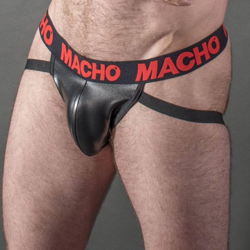 Jockstrap Cuir Ceinture Élastique Ajustable - Macho