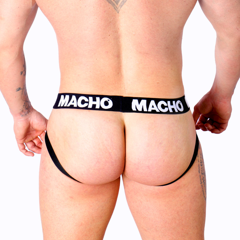 Jockstrap Cuir Lingerie Masculine Coupe Échancrée 4 Tailles - Macho Underwear