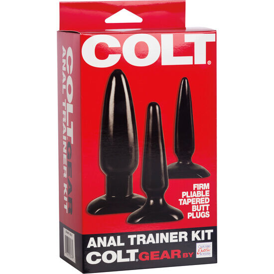 Kit d'Initiation Anale COLT 3 Plugs Progressifs Vinyle Doux - CalExotics