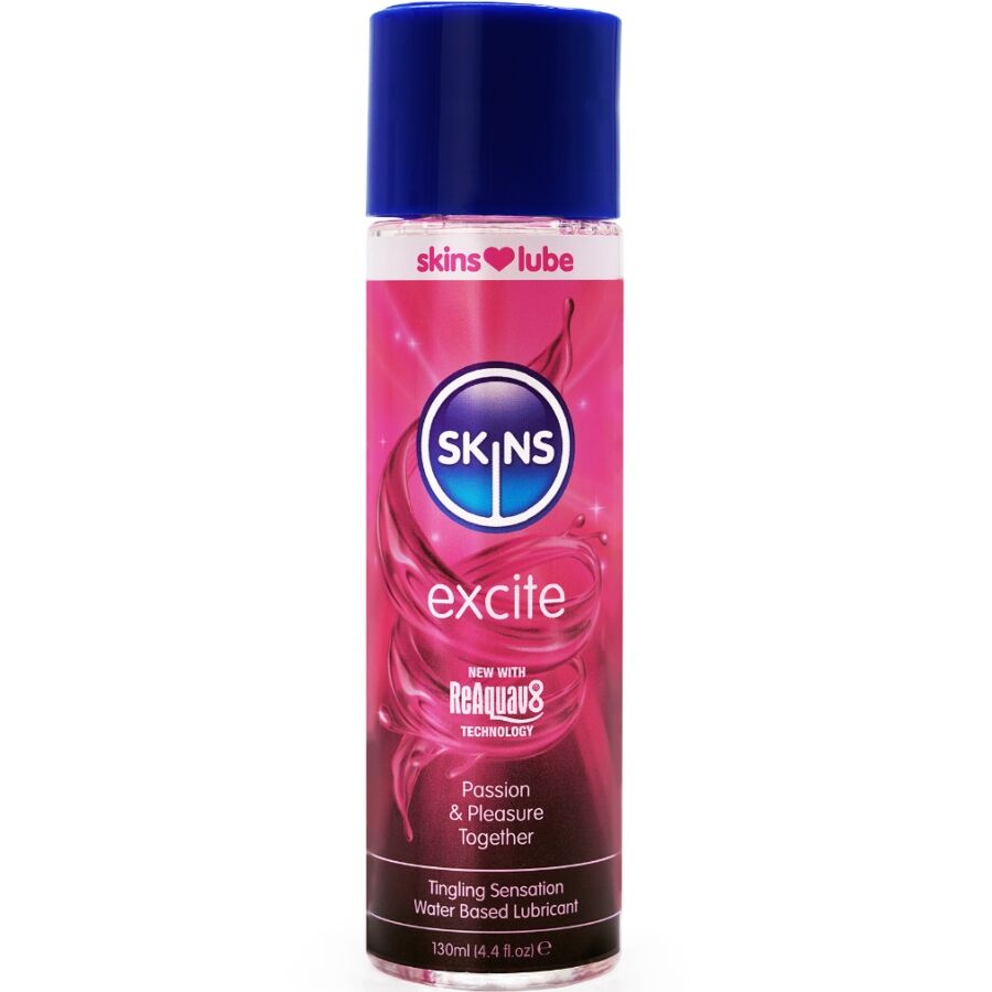 Lubrifiant Base Eau Excite L-arginine Effet Picotement - Skins