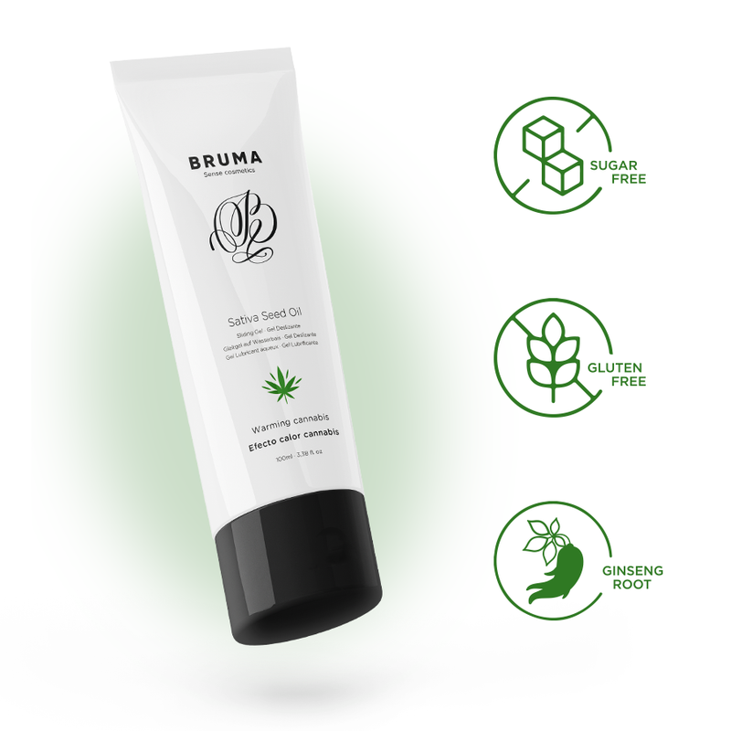 Lubrifiant Chauffant Cannabis Base Eau - Gel Aromatisé - Bruma