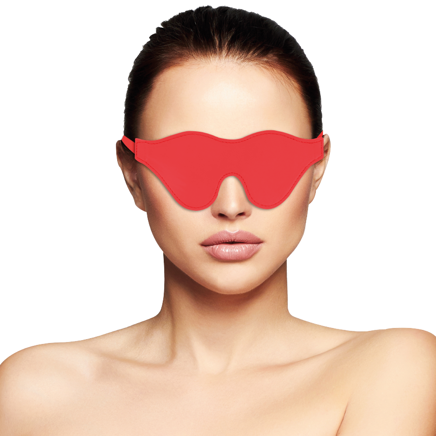 Masque BDSM Bandeau Yeux PVC - Élastique Ajustable - Darkness