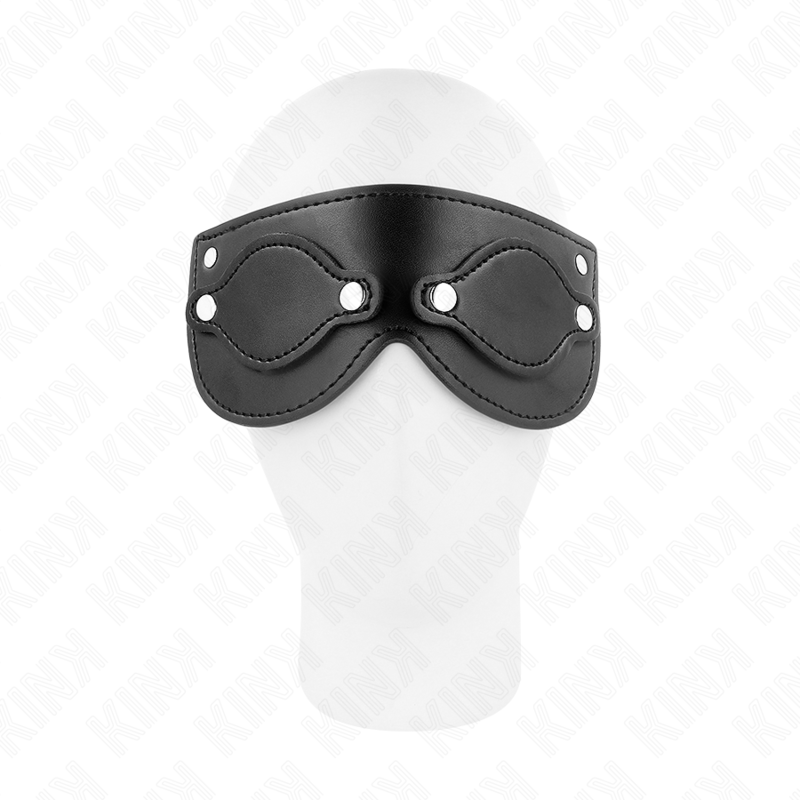 Masque BDSM Cuirette Cache-Yeux Détachables 22 x 9 cm - Kink