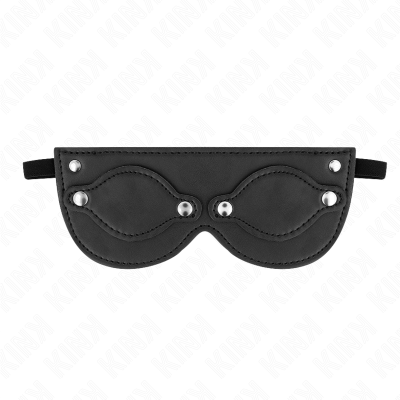 Masque BDSM Cuirette Cache-Yeux Détachables 22 x 9 cm - Kink