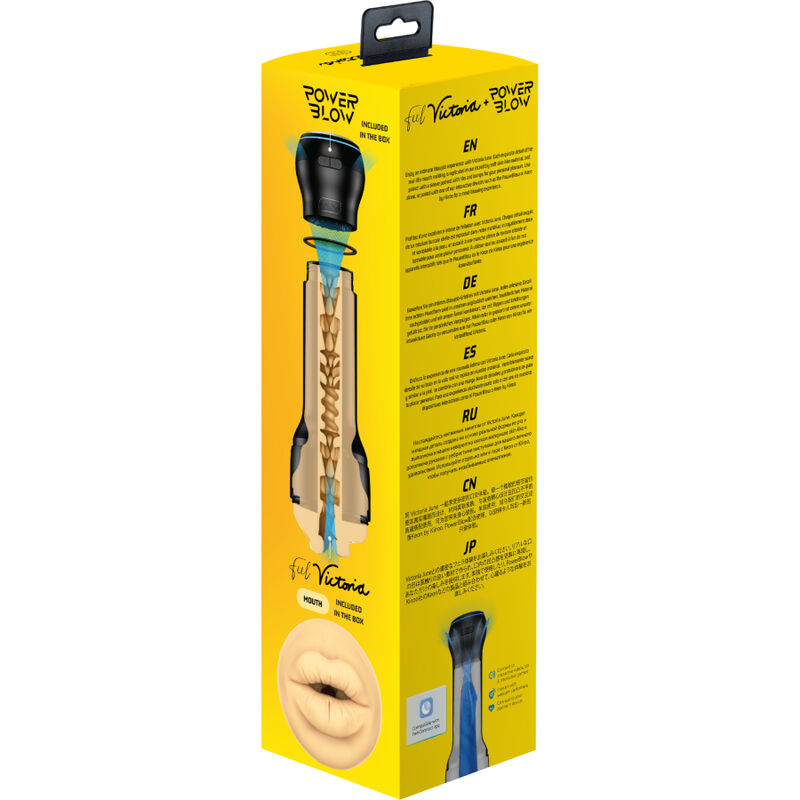 Masturbateur Bouche Feel Victoria June Combo PowerBlow Connecté - Kiiroo
