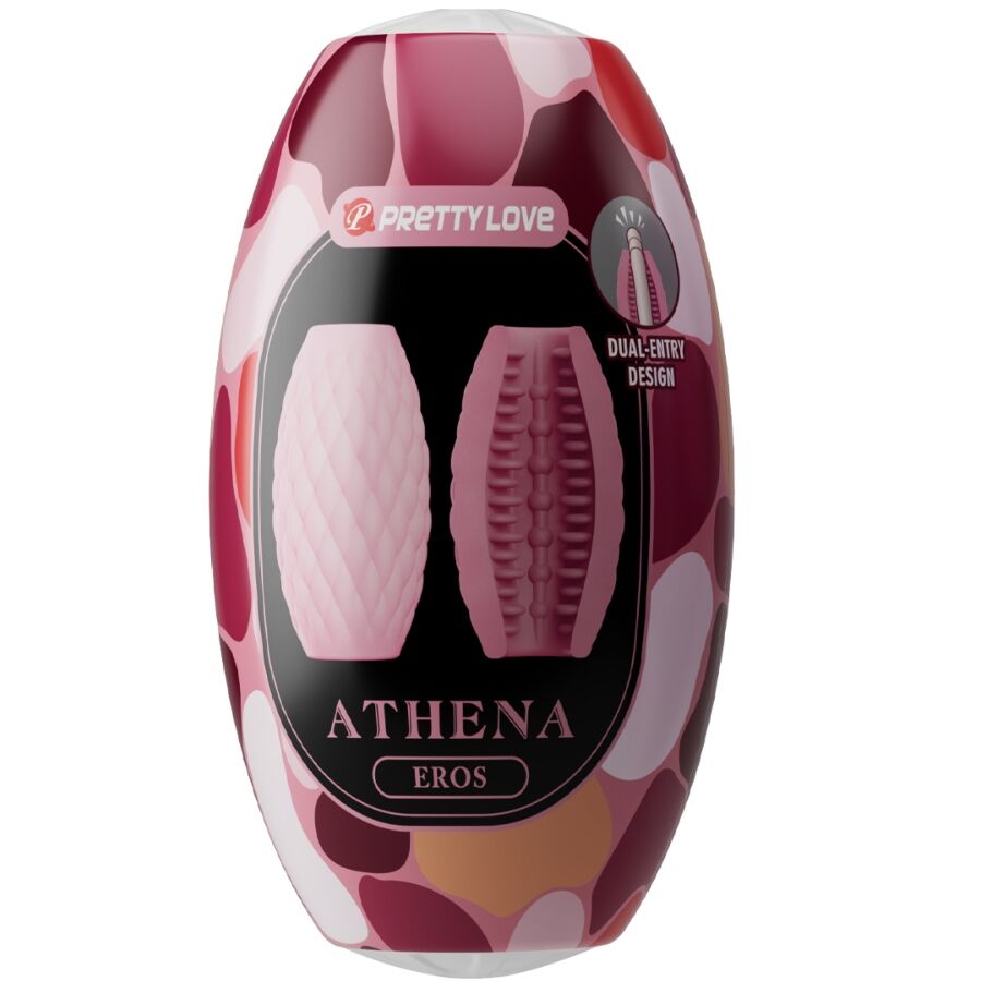 Masturbateur Double Entrée Athena Eros Texturé Compact - TPR - Pretty Love