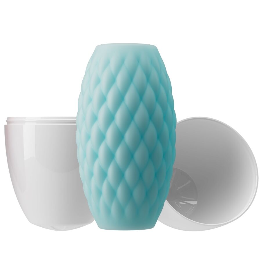 Masturbateur Double Entrée Athena Eros Texturé Compact - TPR - Pretty Love