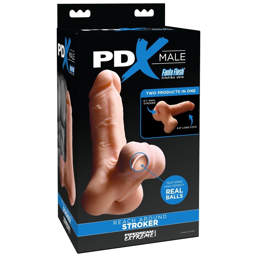 Masturbateur Double Stimulation Reach Around Texturé Réaliste - PDX