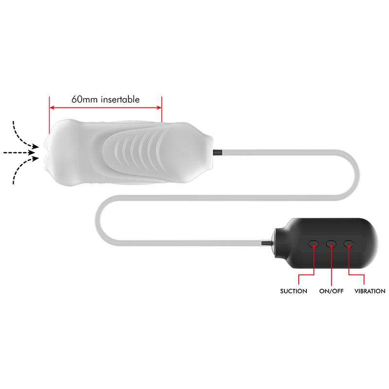 Masturbateur Oral Hurricane 7 Vibrations 7 Succions Rechargeable - Jamyjob