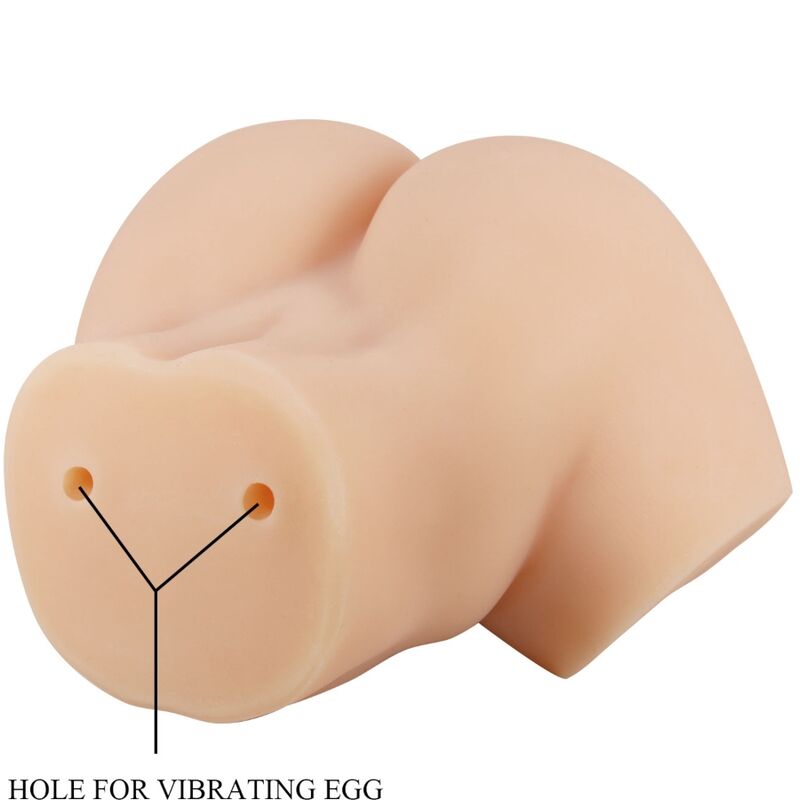 Masturbateur Réaliste Double Entrée Hailey Vagin et Anus Vibrant - Crazy Bull