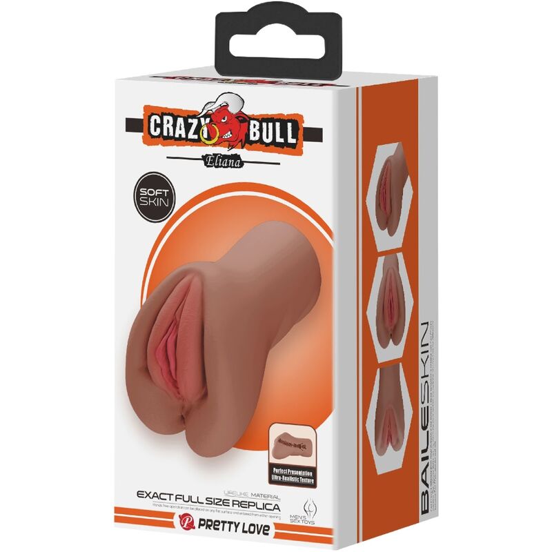 Masturbateur Réaliste Eliana Double Orifice Vagin et Anus TPR - Crazy Bull