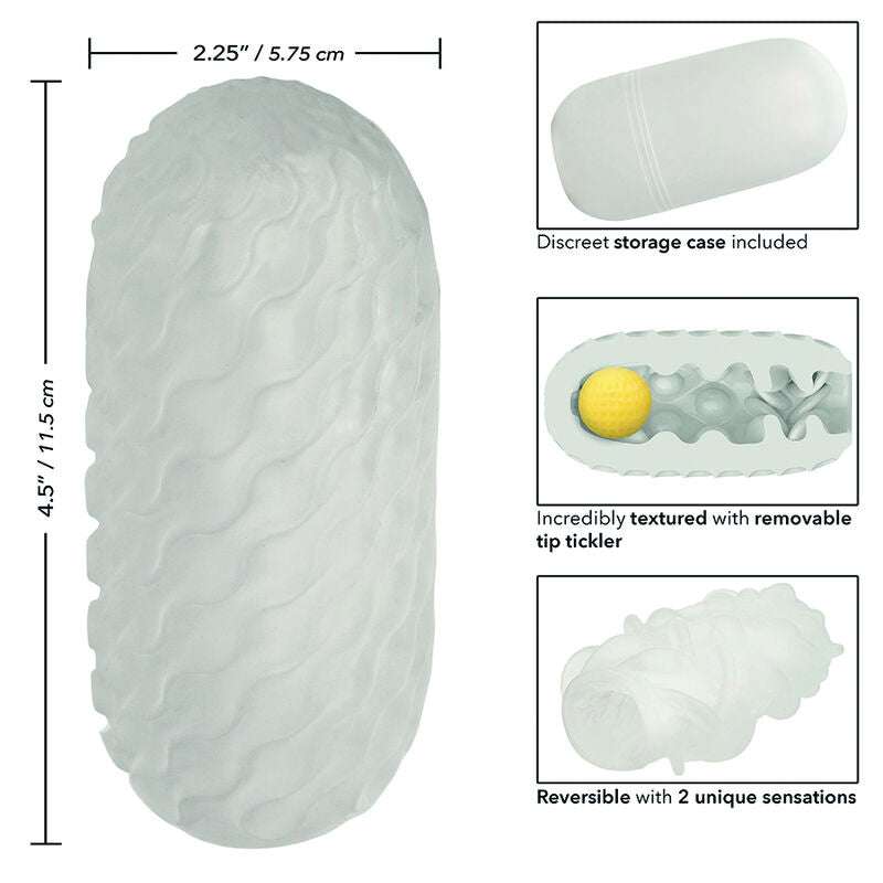 Masturbateur Réversible Boundless Squishy - Balle Amovible Silicone - CalExotics