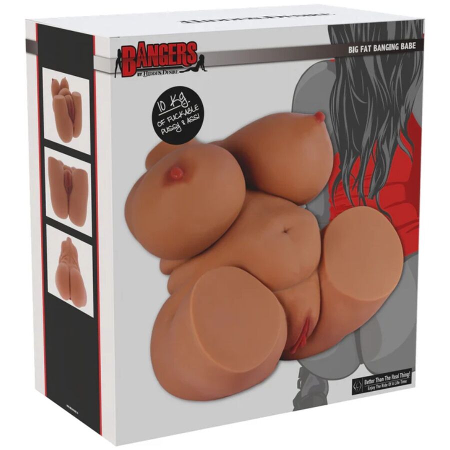 Masturbateur Torse Féminin Big Fat Banging Babe XL 10 Kg Double Orifice - Hidden Desire
