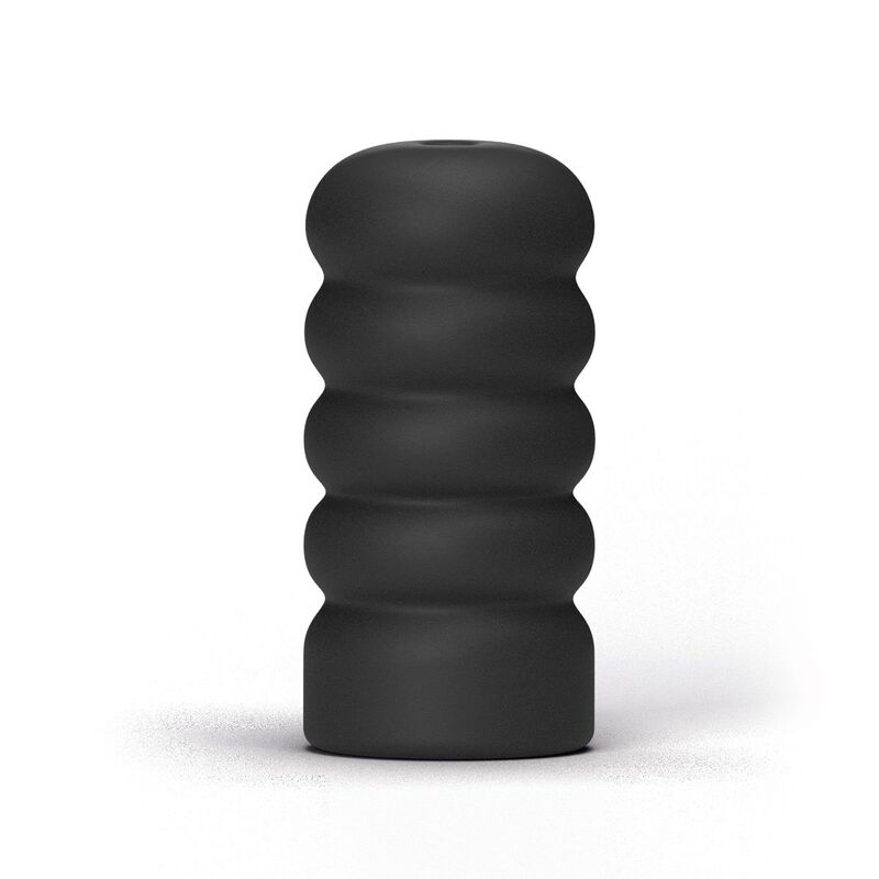 Masturbateur Twink Design Spirale Nervures Internes 17 cm - All Black
