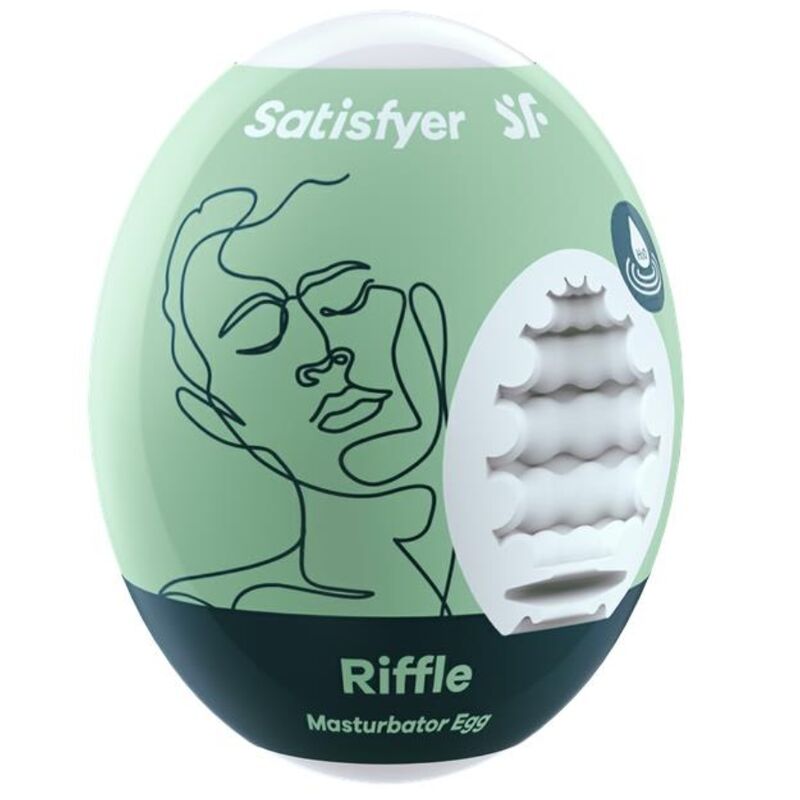 Masturbateur Œuf Riffle TPE Hydro-Actif Sans Lubrifiant - Satisfyer