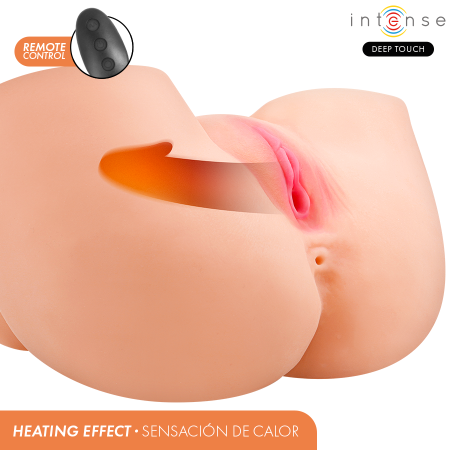 Masturbateur Vaginal Ginger Succion Chaleur Vibration et Effets Vocaux - Intense