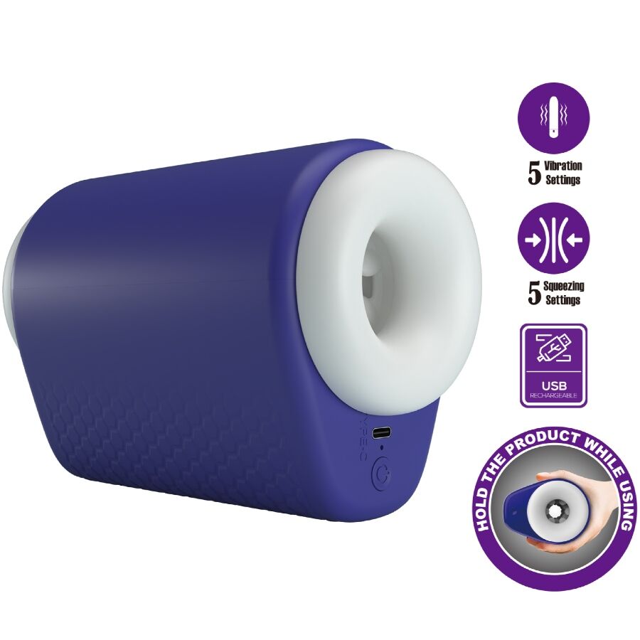 Masturbateur Vibrant 5 Modes Silicone Rechargeable - Pretty Love
