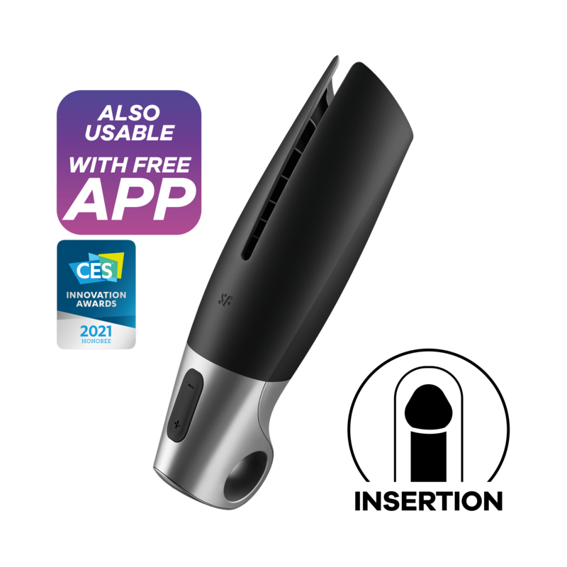 Masturbateur Vibrant Connecté Power Gland Nervuré IPX7 - Satisfyer