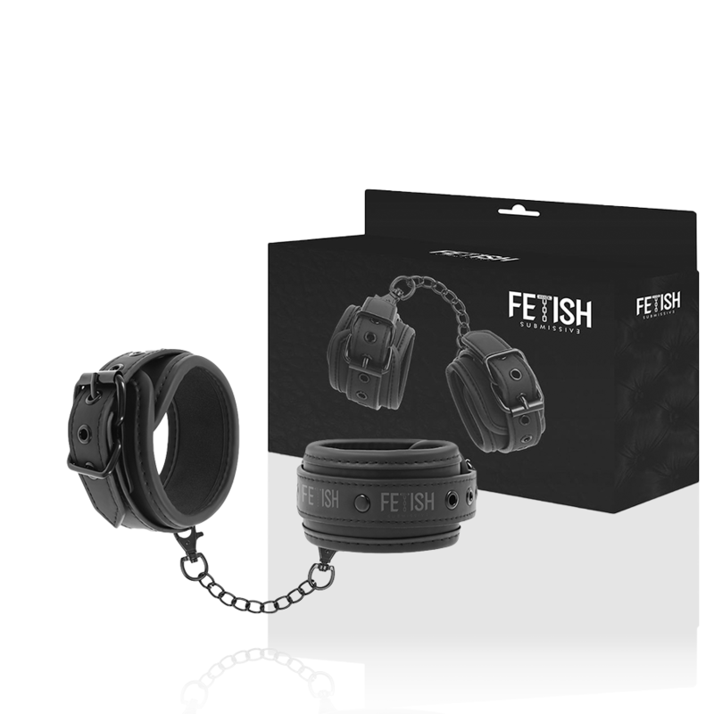 Menottes BDSM Cuir Végétalien Doublure Néoprène Métal Sans Nickel - Fetish Submissive